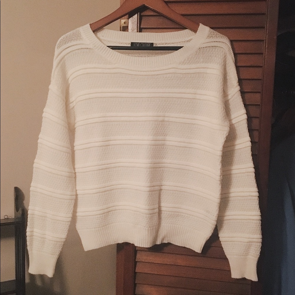 Love Culture White Knit Sweater